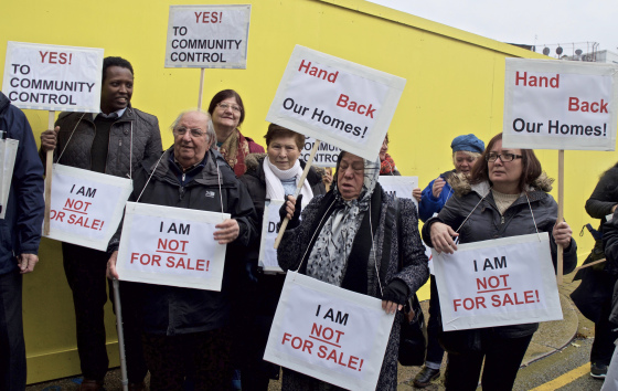 Protest by residents of West Kensington Estates