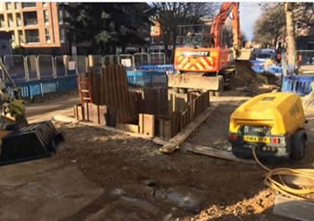 Thames Water work o King Street in Hammersmith