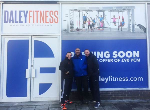 Gavin, Daley and Steve outside the new premises 