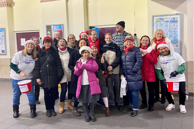 Dover House Singers outside Putney Station