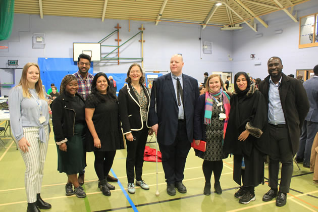 Fleur Anderson with other participants in the jobs fair 