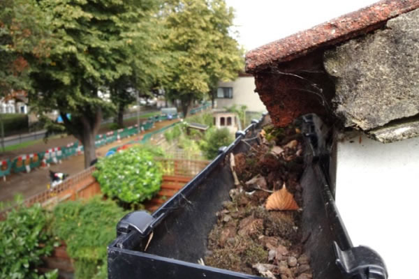 Gutters in a home in Putney that the pair claimed had been cleaned 