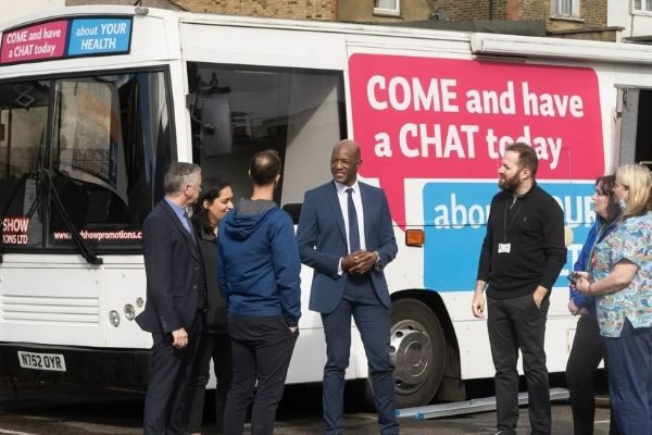 Shannon Katiyo, Director of Public Health, Wandsworth Council with NHS and council staff