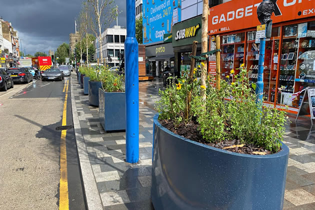 New planters on Putney High Street