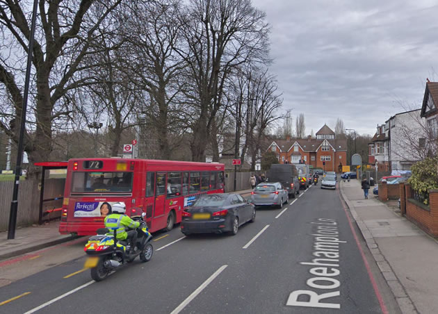 Roehampton Lane on a relatively clear day