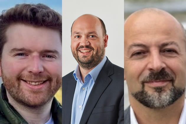 Thamesfield councillors. L to R: Ethan Brooks (Con), Robert Morritt (Con), Salvatore Murtas (Con) 
