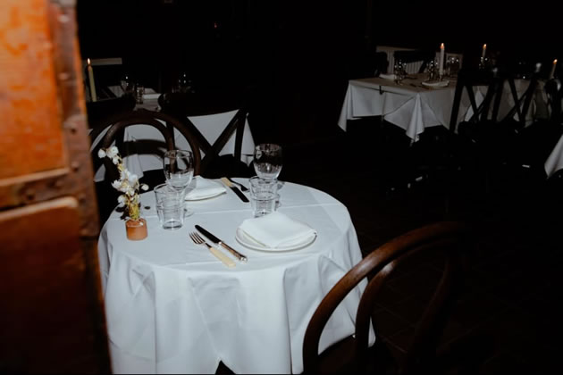 The new venue features a candle-lit dining room