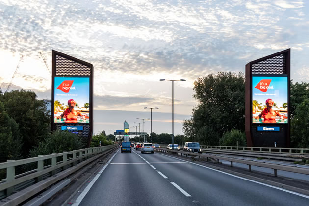 Two billboards outside Chiswick West London.