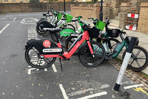 300 designated e-bike parking bays are planned across the borough