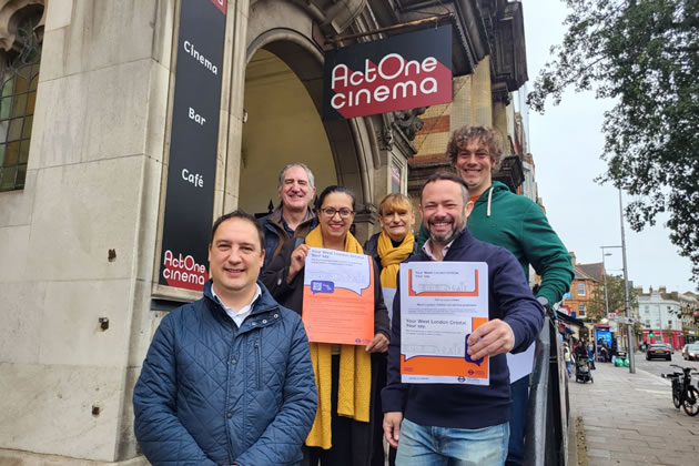 Local Lib Dems outside the consultation event at the ActOne cinema