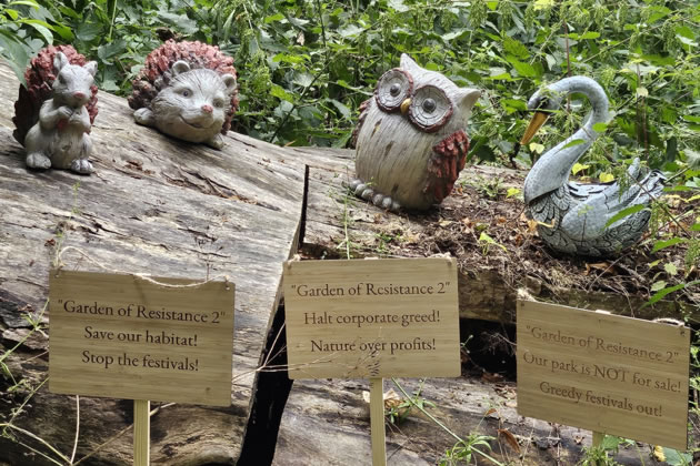 The new garden highlights alleged disappearance of wildlife from the park 