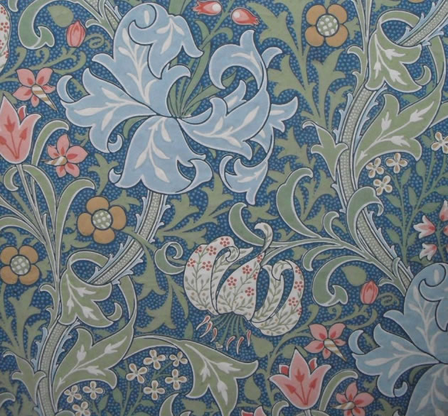 Golden Lily wallpaper designed by John Henry Dearle, 1897