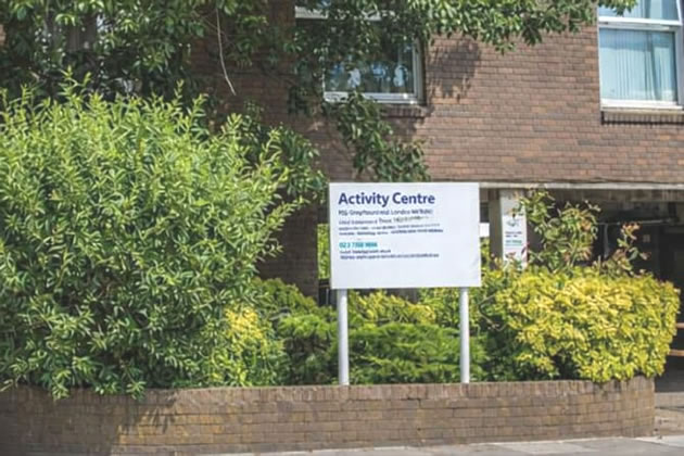 The Age UK Activity Centre on Greyhound Road 