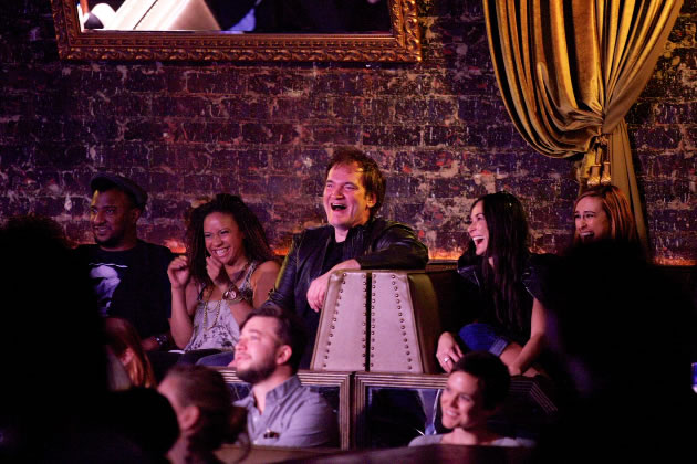 Quentin Tarantino enjoying the show in Hollywood