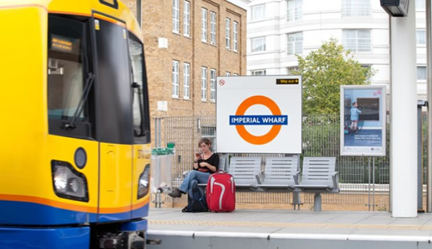 overground train at station 