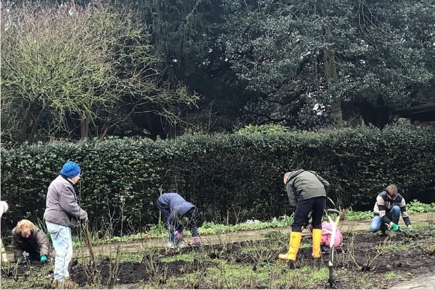 Volunteers at work in Ravenscourt Park 