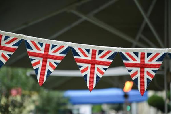 Patriotic bunting for a street party