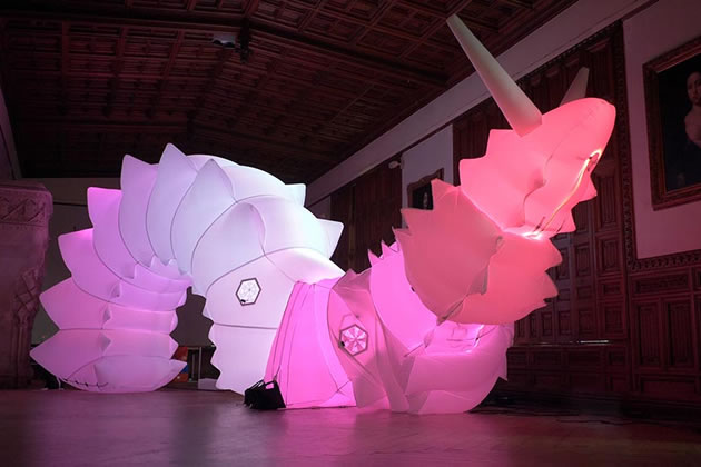 The huge inflatable robotic snail, LUMA