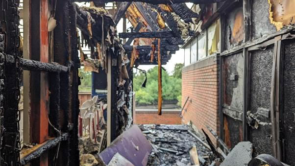 Damage to the roof at the Watermans Arts Centre