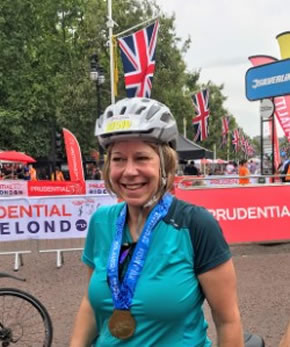 ruth cadbury after the race 