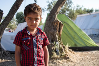 Hassan, 5, one of many children that make the journey from Syria to Greece