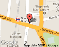 Map showing Eroma in Shepherd's Bush