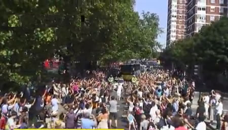 Crowds on Shepherd's Bush Green