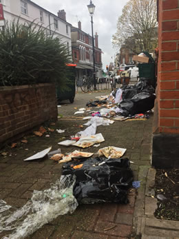 Litter in St Marks Place